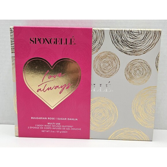 Spongellé Love Always Gift Box Set Duo Body Wash Infused Buffer Spongelle NIB - Picture 1 of 5